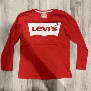 Levis red and white sweatshirt